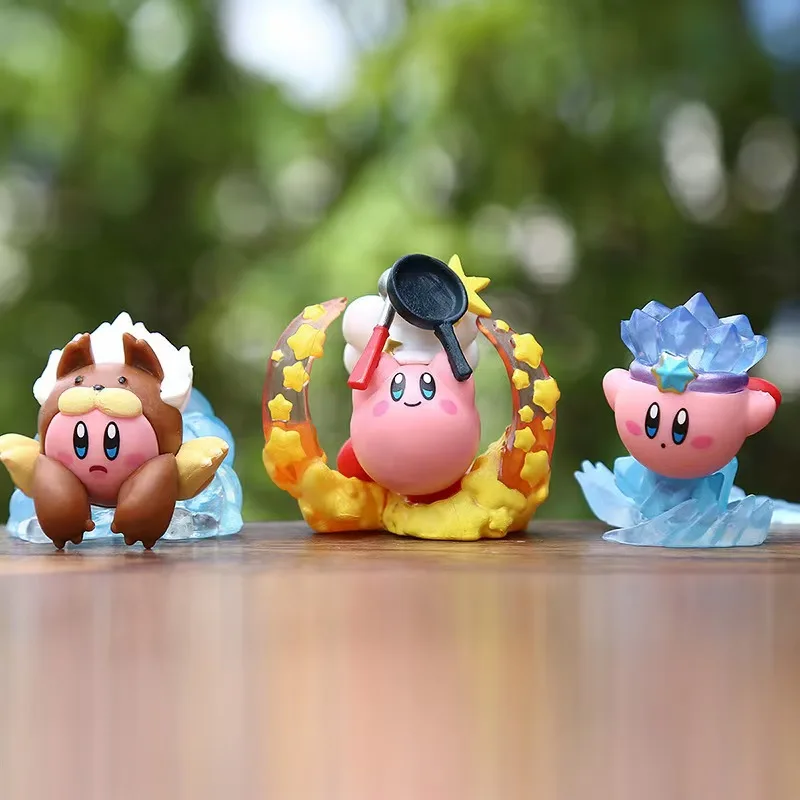 Game Kirby Action Figures Cute Cartoon Characters Desktop ornaments Figurine PVC Model Fans Collection Birthday Gift for Fans view 3