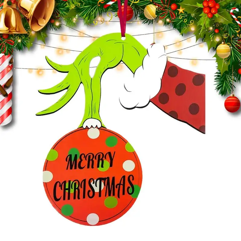 

Рождественская вывеска со шнурком, деревянные дверные вывески для атмосферных рождественских стен, декоративные принадлежности для окон, стен, рождественской елки, дверей