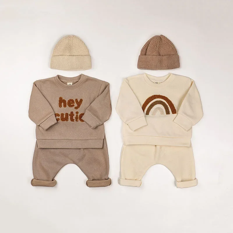 Autumn Baby Sports Suit Cotton Sweatshirt Sweatpants