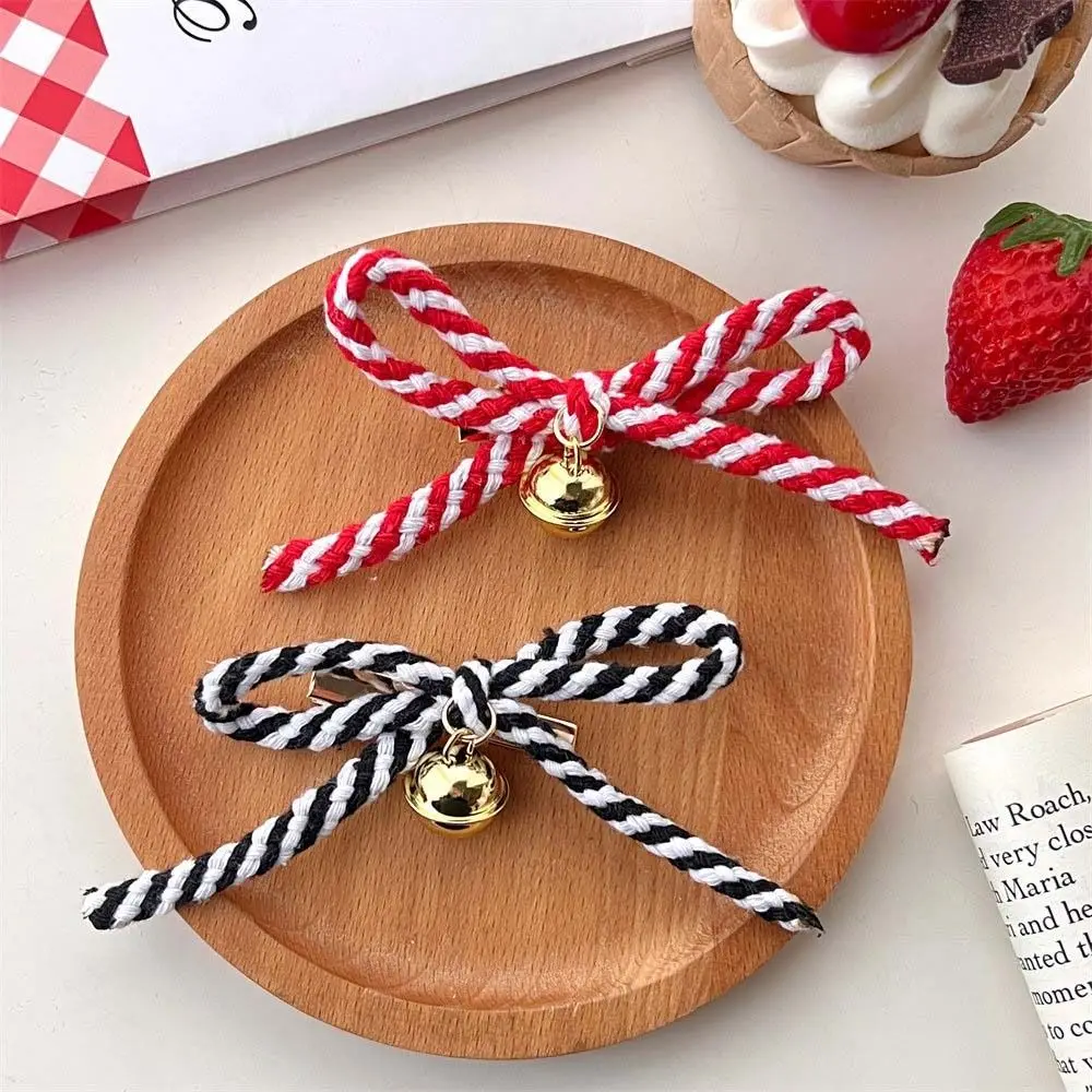 

Женская/детская заколка для волос в полоску, с бантом