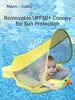 Mambobaby Baby Pool Float Lying Swim Floating For Infant Non-Inflatable With Awning Play Water Toys For 3-24 Months 3