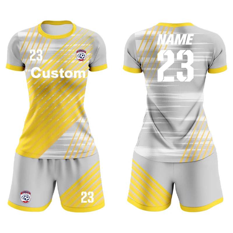 Sublimation Female Football Jersey Training Women Soccer Uniform Set Breathable Girls Soccer Wear ZZ1844