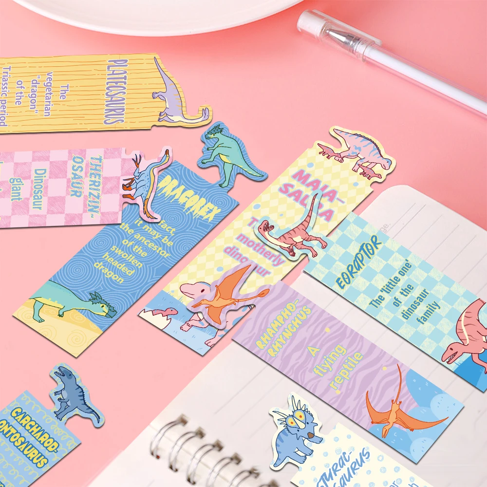 30pcs Irregular Cartoon Dragon Bookmarks Reading Pages Books Annotated Students Stationary Supplies DIY Aesthetic Bookmark