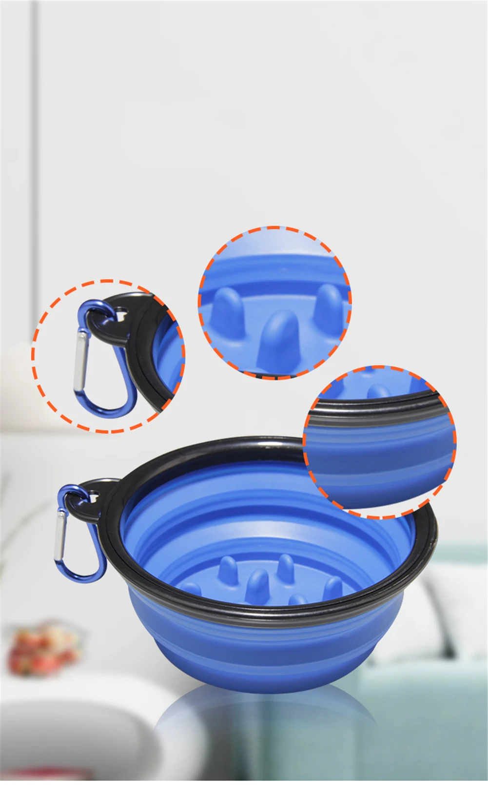 2021 Grand Bol Pliable en Silicone pour Chien et Animal de Compagnie 2021 Grand Bol Pliable en Silicone pour Chien et Animal de Compagnie