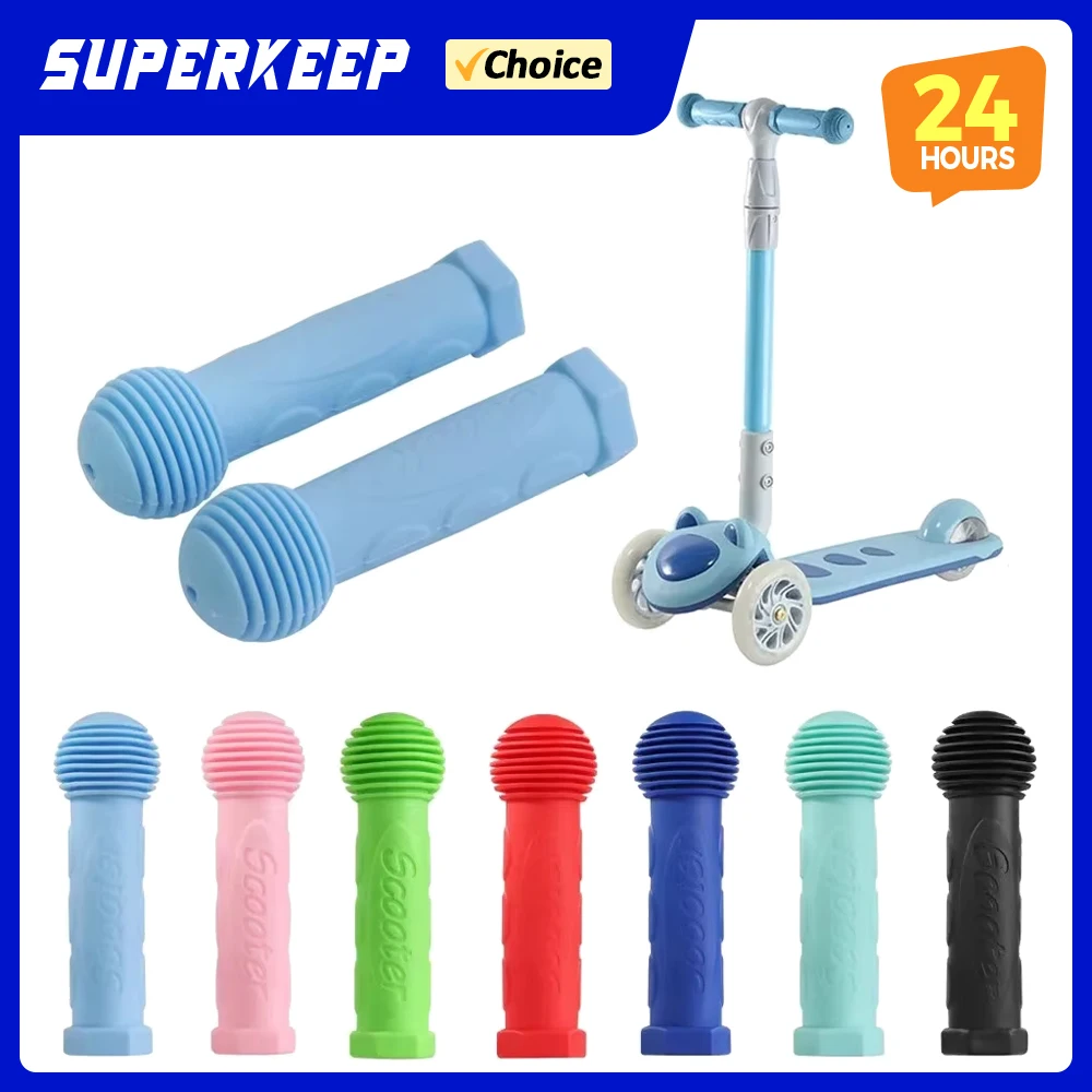 Non-Slip Rubber Grip Handle Bike Handlebar Grips Cover Anti-skid Bicycle Tricycle Skateboard Scooter For Kids Child Scooters