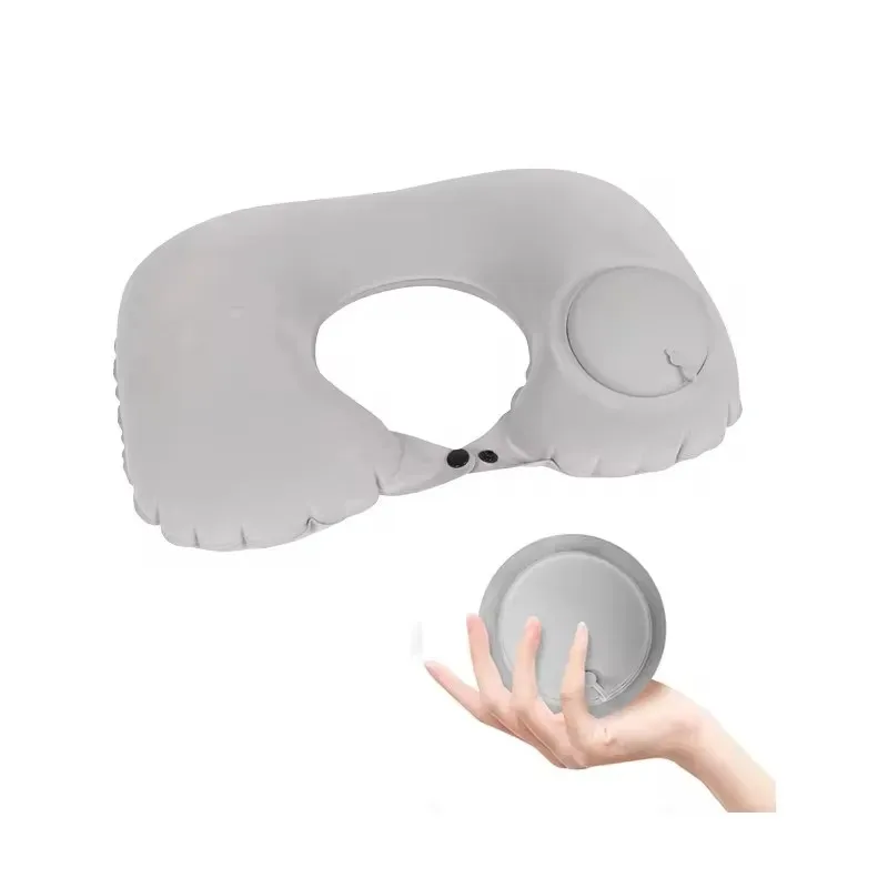 1pc Travel Airplanes Inflatable Super Light Portable U-Shape Automatic Inflatable Cervical Vertebr Neck Pillow