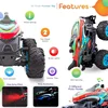 Spray RC CAR 1:18 2.4g Remote Control Shark Head Monster-Car 360 Degree Rotating Dance Stunt Spray Car with Lights Kids Toy 6