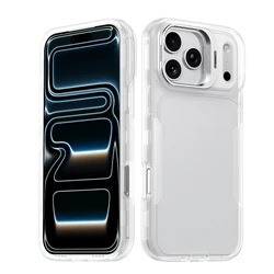 Ultimate Shockproof Armor Defender Case with Camera Holder and Dual Layer Protection - iPhone 15 Plus (Translucent)
