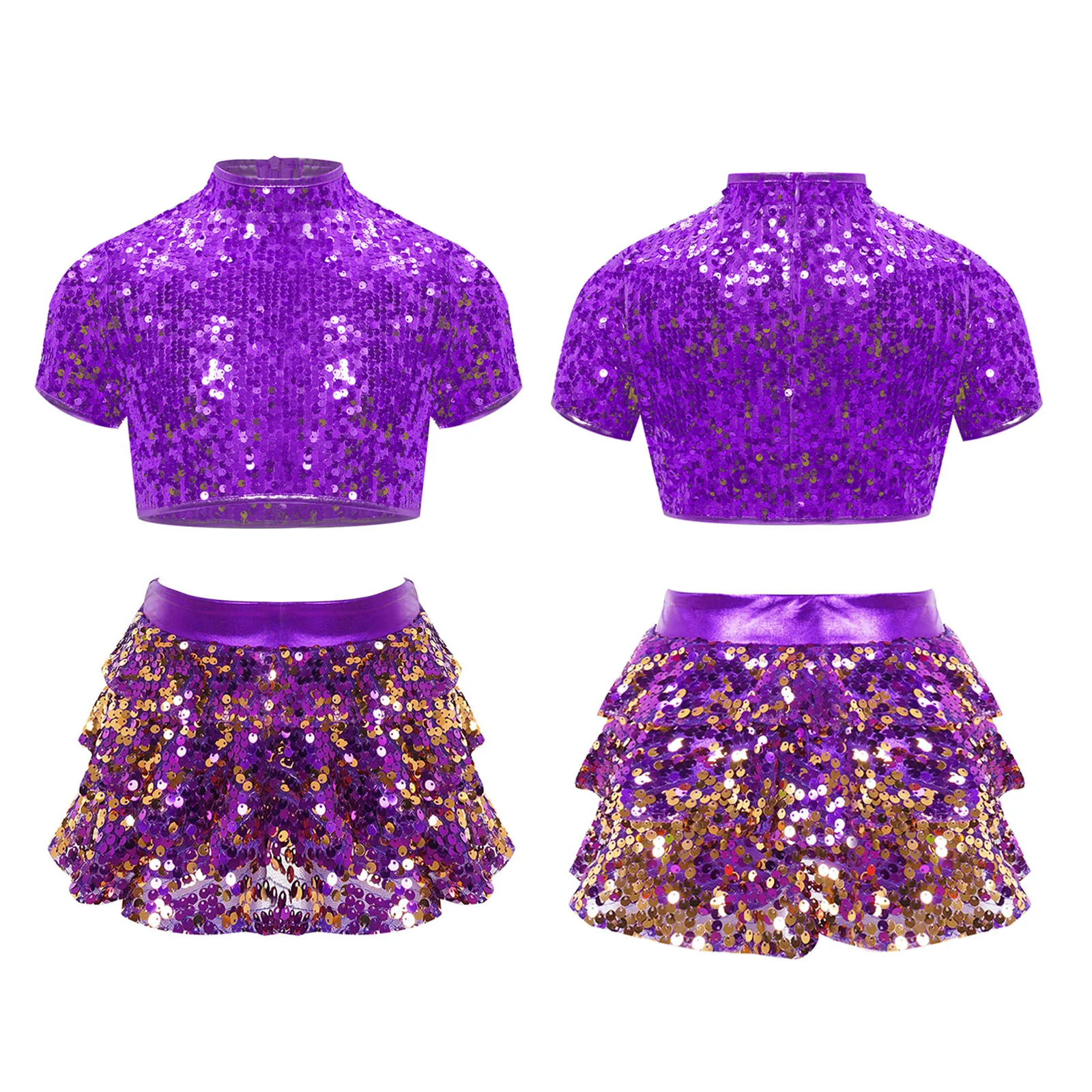 Top Da Danza Scintillante Per Bambini - Manica Corta Unisex Per Balletto, Jazz E Latino - Foto 10