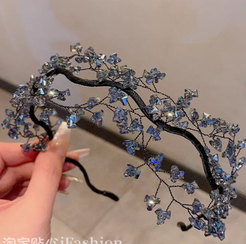 Vintage High-End Crystal Mesh Stirnband mit Haarnadel – Detail 3