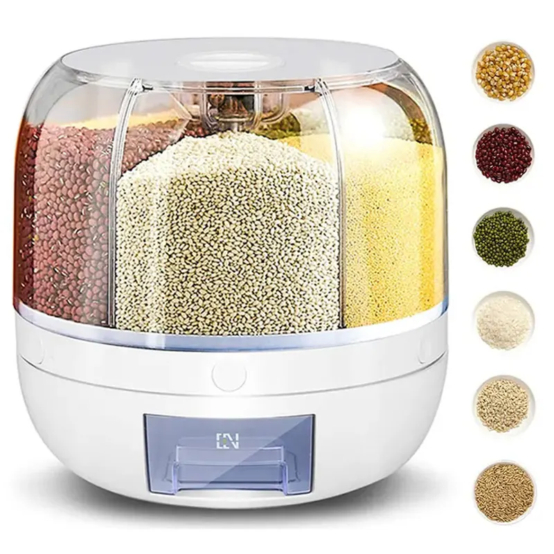 kitchenaccessoriesRotatingricefoodstoragecontainerscontainer
