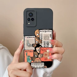 Cute Cartoon High - Quality Liquid Silicone Phone Case - New Design for VIVO V21 5G (TYB99)