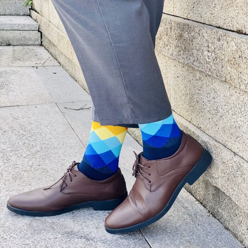 Men's Socks 5 Pairs Combed Cotton Autumn Winter Plus Size Gifts