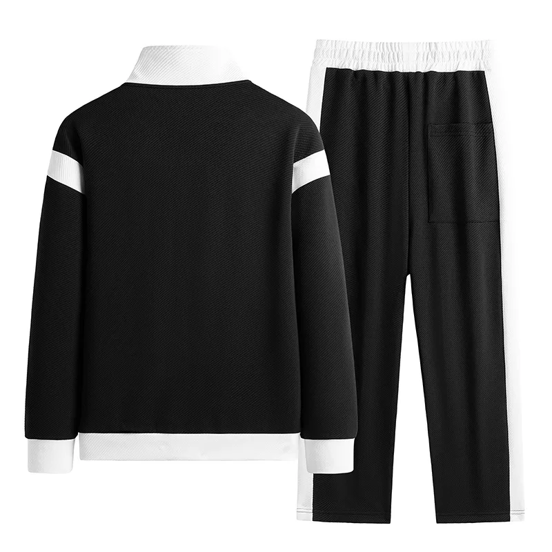 New Women 2pcs Sets Men Casual Sportswear Tops+Pants Spring Autumn Simple Solid Color Jackets Youth Couple Valentine's Day Suits