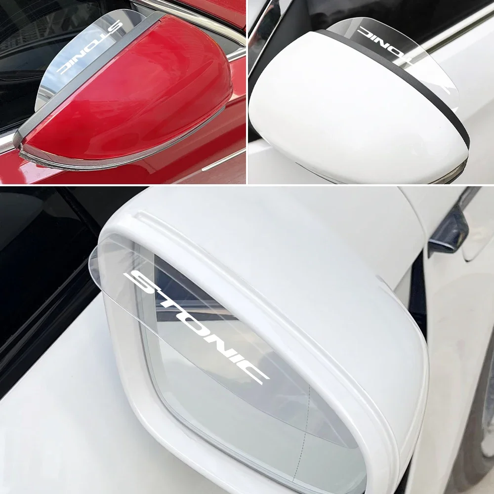 Rearview Mirror Rain Eyebrow For Kia STONIC RIO PICANTO MOHAVE CARNIVAL SELTOS Car Rearview Mirror Rain Eyebrow Shield Cover Protector Exterior Accessories