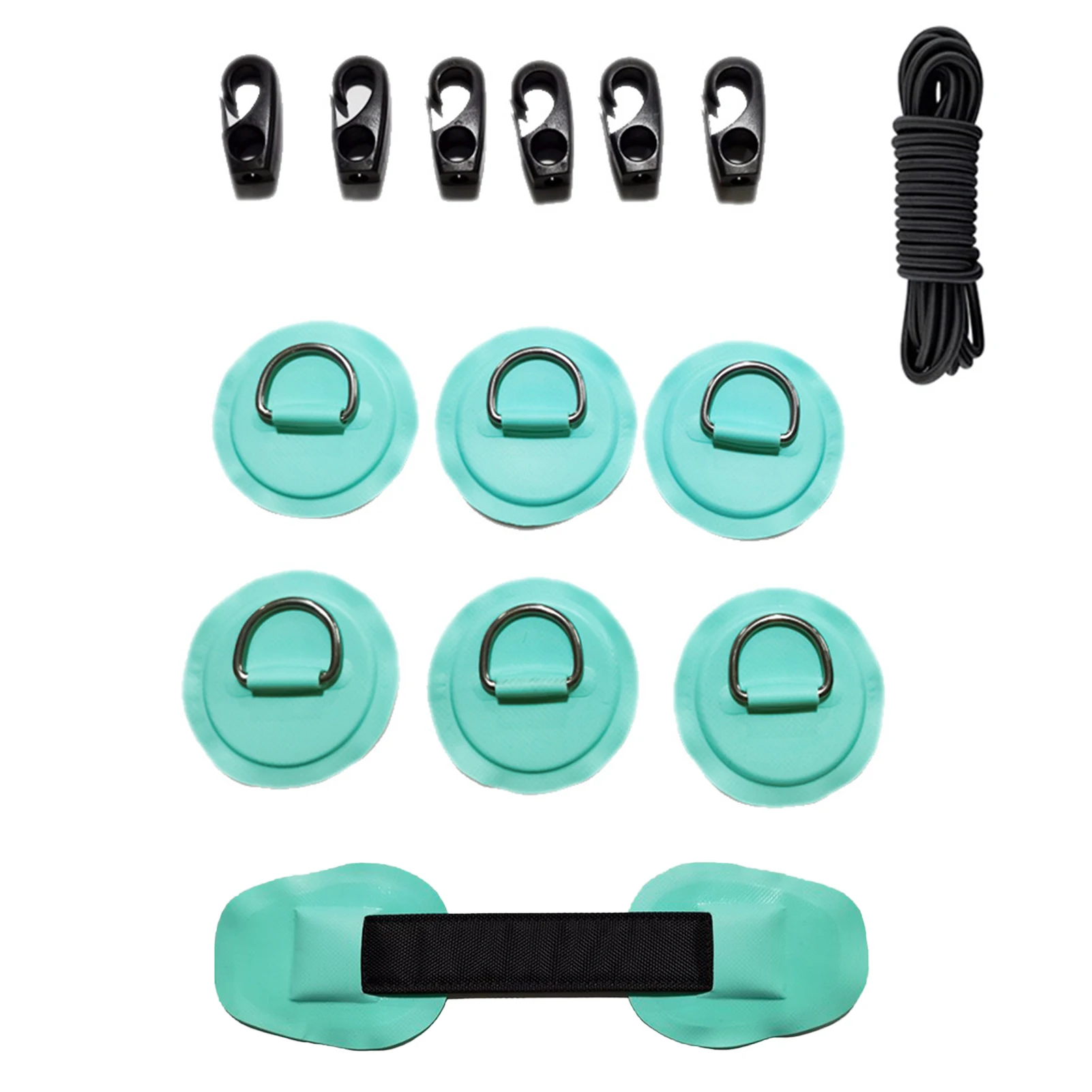 

Heavy Duty Hardware Accessory For Kayaks Canoes Inflatable Boat Professional Bungee Deck Rigging Kit Elastic Rope D Ring Patch
