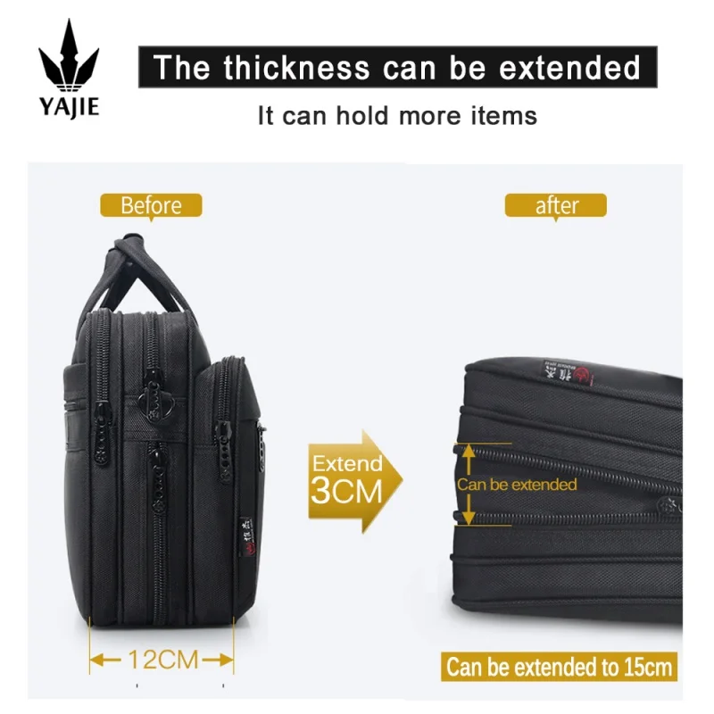Large Capacity Briefcase Bag Men Business Bag 15.6 inch 17" 19" Laptop Bag Shoulder Bags Canvas Handbags Notebook Bag messenger 3