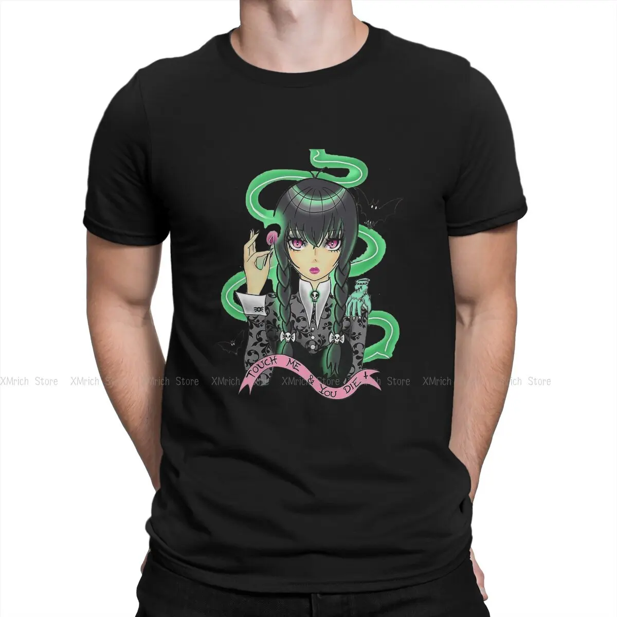 Touch Me & You Die Hip Hop Tshirt Wednesday Addams Leisure T Shirt Hot Sale Stuff For Adult
