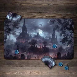 Customized Vampire Castle Game Mat - Tabletop Toy Mat with Area Divisions for Office and Gaming Use (101)