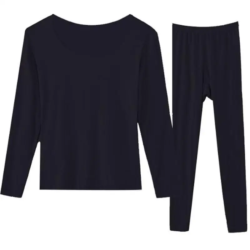 Children Underwear Suits Cotton Tank Underwear Autumn/Winter Teenagers Solid Color Set German Velvet for Men and Women Thermal Underwear Thick Underwear 12+y