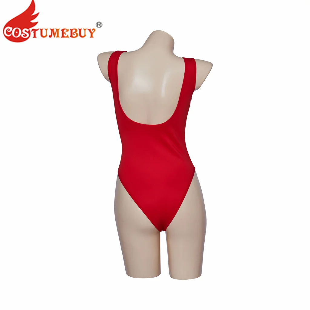 Pam and Tommy Cosplay Costume Sexy Red Jumpsuit Pamela Anderson Baywatch Costume One-Piece Swimsuit Women Bodysuit Swimwear