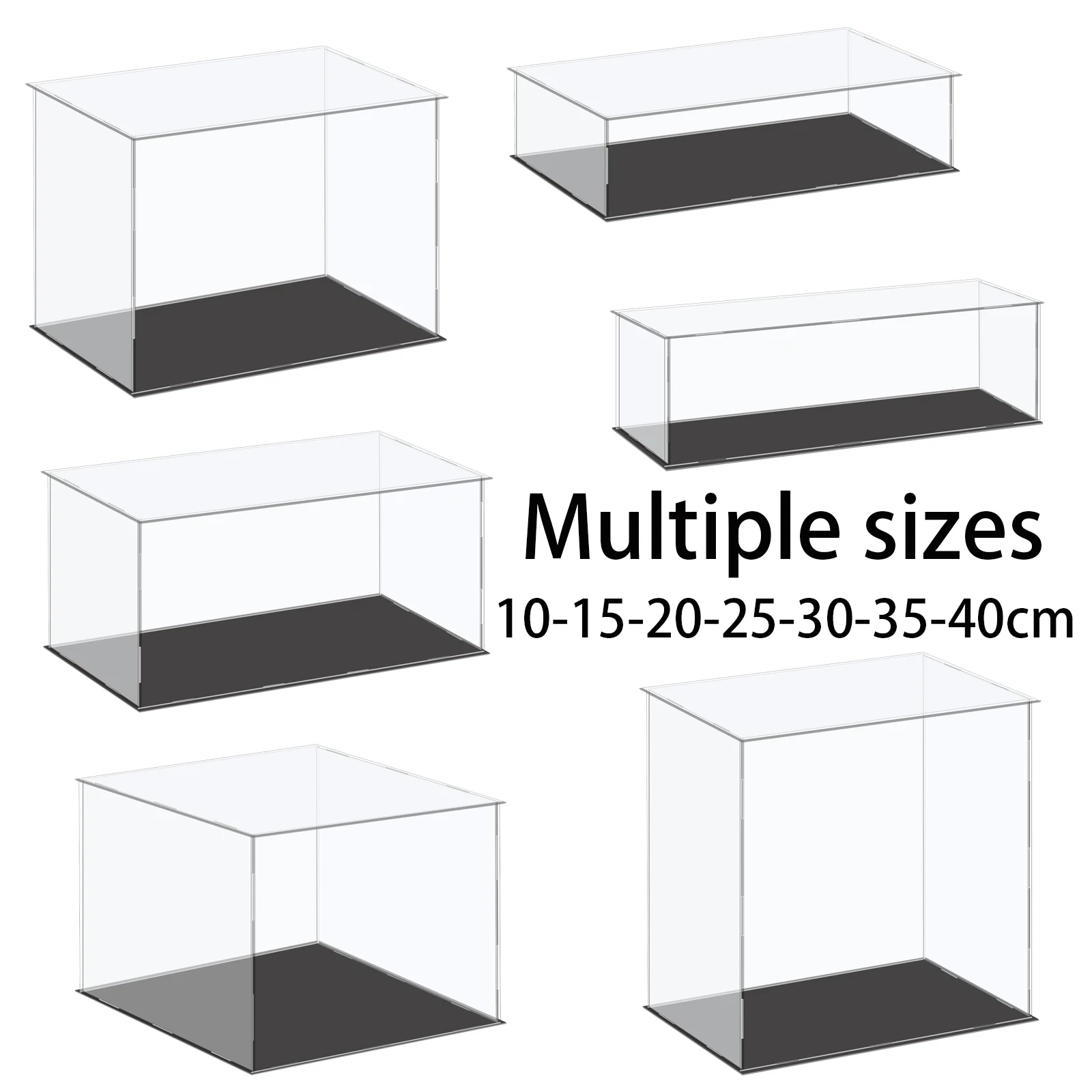 Assemble Acrylic Collectibles Display Cabinet Clear Display Case Box ...