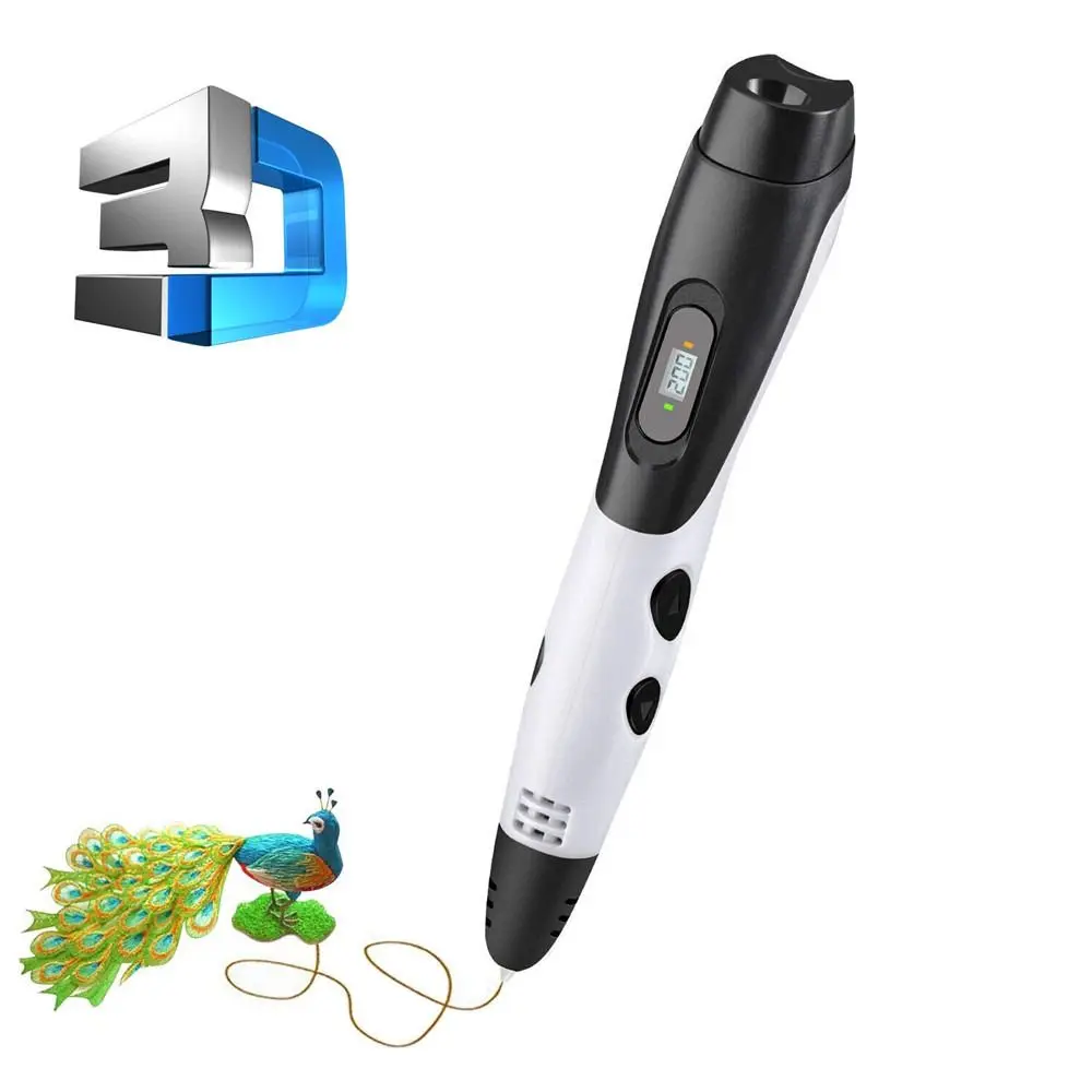 With LCD Screen PLA Filament DIY Gifts Printing Pencil Drawing Supplies 3D Pens 3D Printing Pen Arts Printer 3d printing pen