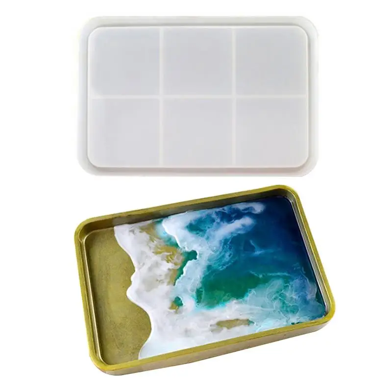 Resin Mold Silicone, Large Rectangle Rolling Tray Molds for Epoxy Resin,  Resin Serving Board Mold with Edges - AliExpress