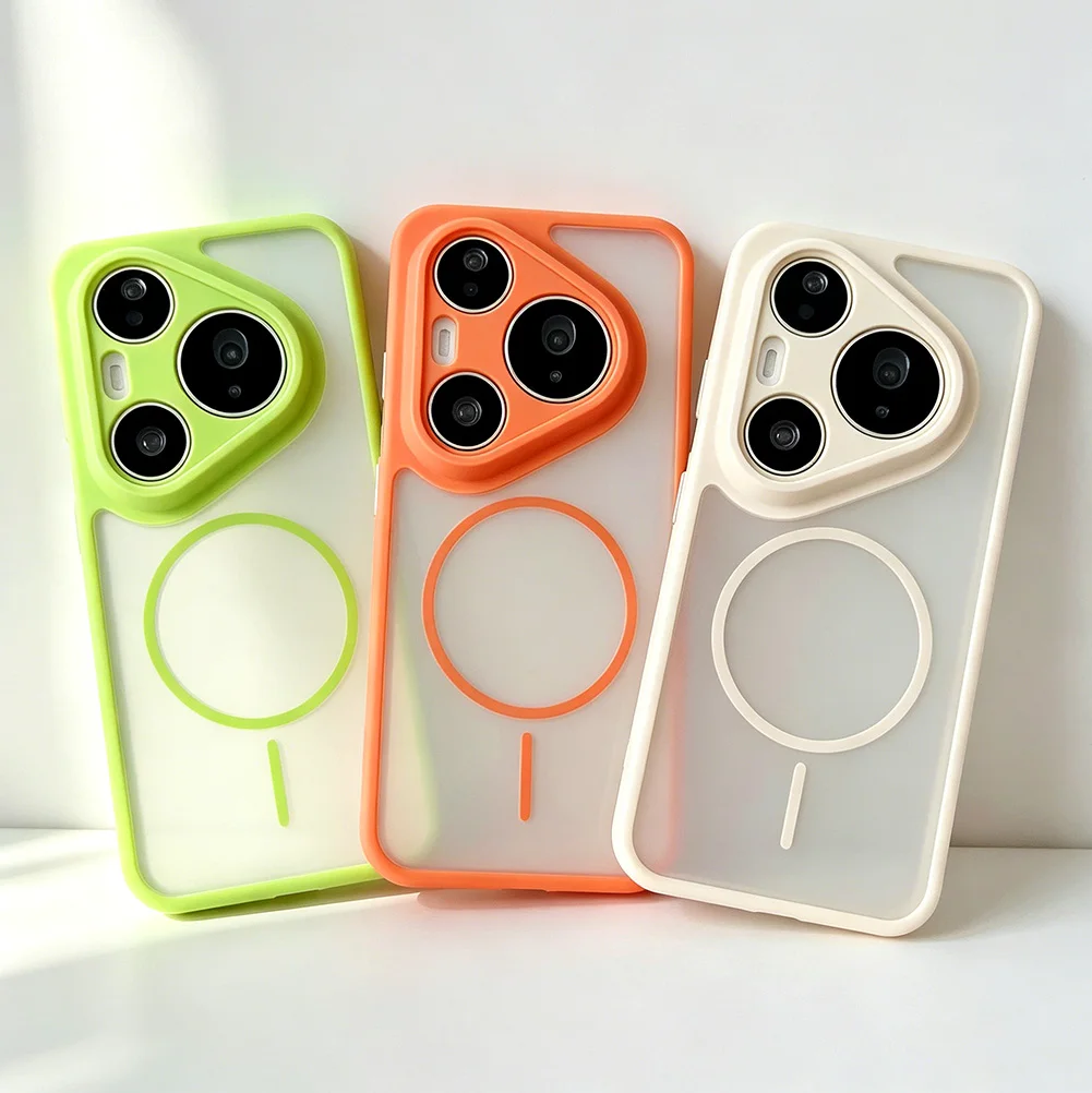 Magnetic Ring Protective Case with Side Vent Holes and Skin-Feel Finish