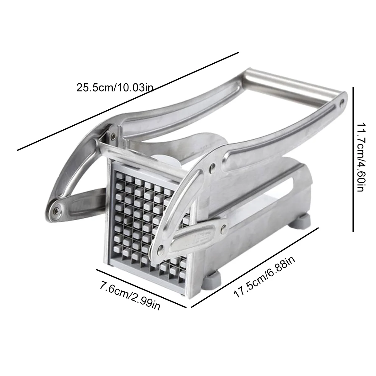 Stainless Steel Potato Slicer Cutter Chopper Potato Chipper For Cucumber Carrot Manual French Fry Cutters Bar Cutting Machine