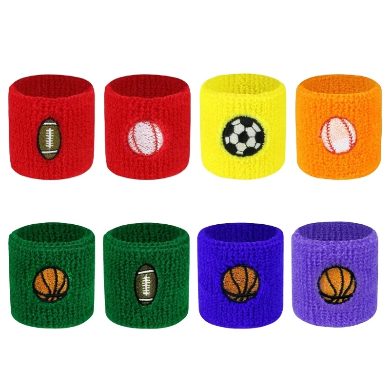 

Colorful Sports Wrist Sweat Bands for Kid Basketball Football Outdoor Activity