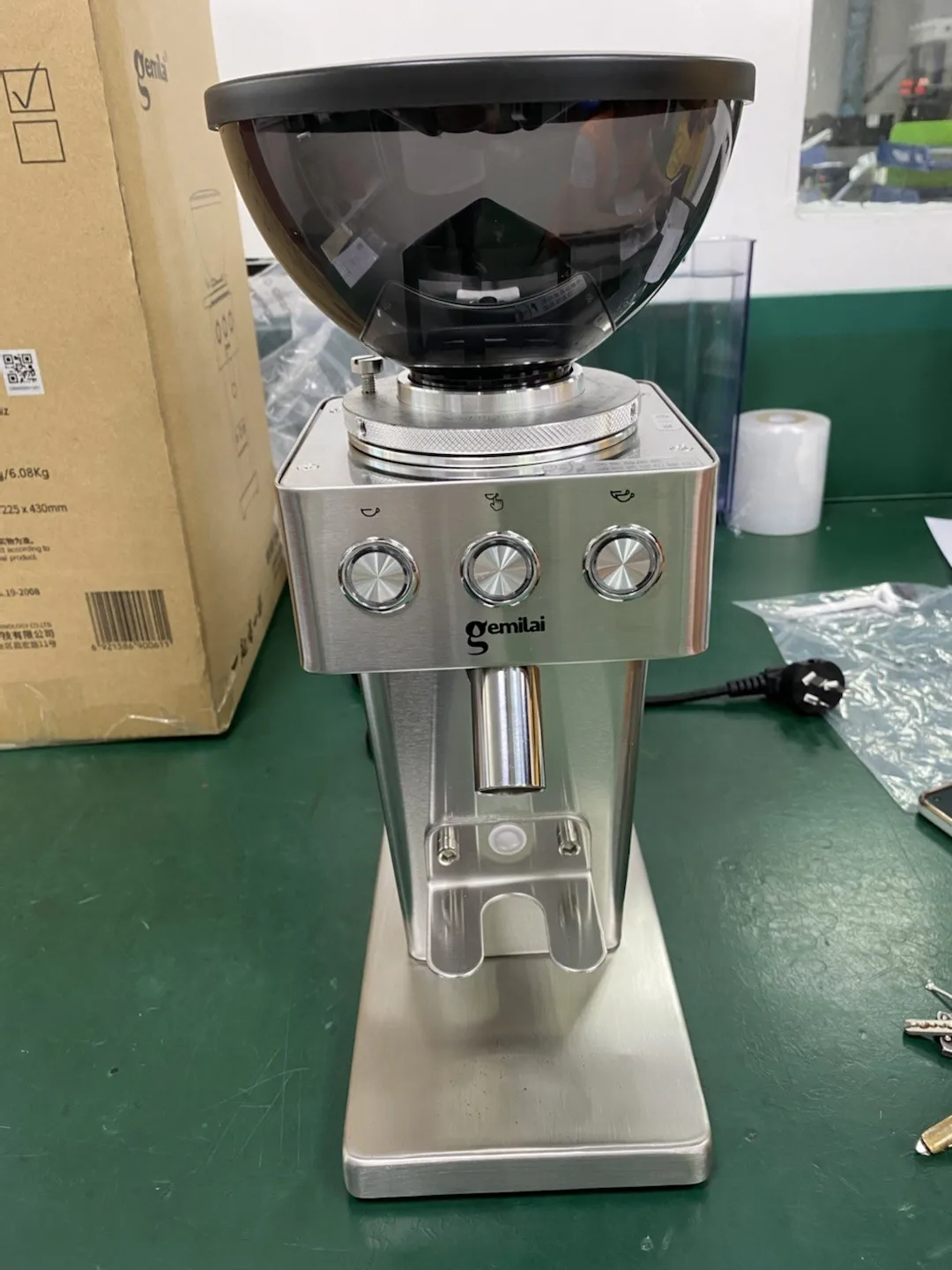 8Gear250gCapacityAdjustmentEspressoCoffeeGrinder220VStainless