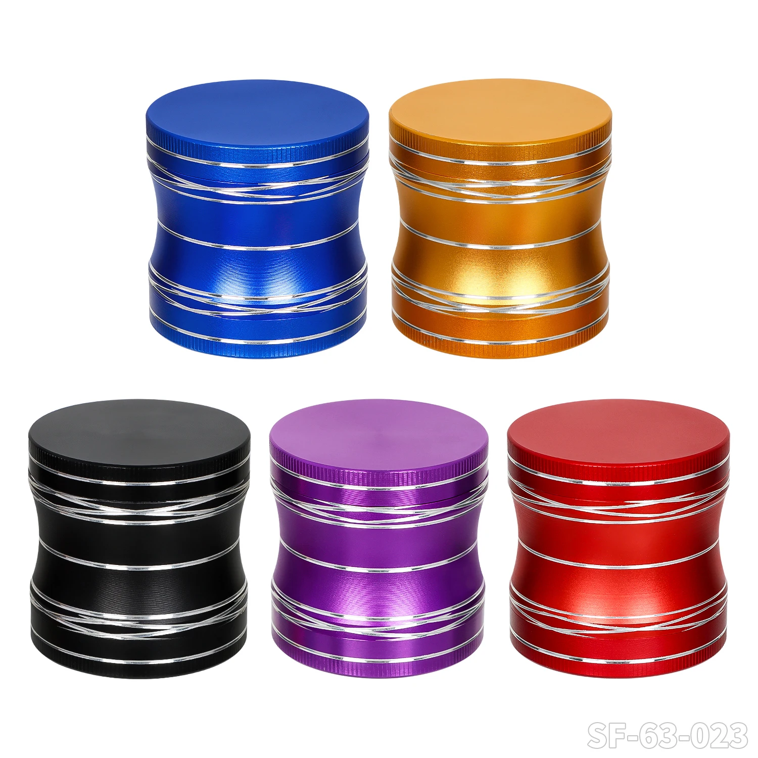 63Mm Home Herbal Crusher Spezie Grinder Cucina Manuale Herb Metal Layer Grinders Spice Mill Accessori Per Fumatori