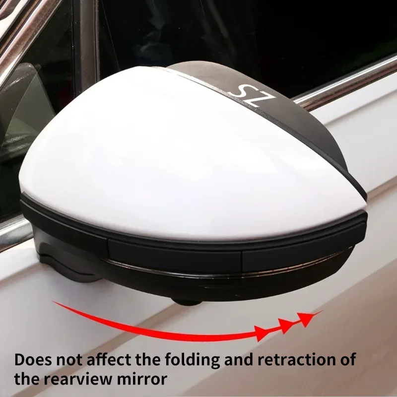 Car Rearview Mirror Rain Eyebrow For MG ZS EV EZS Car Rearview Visor Rain Cover Auto External Accessory