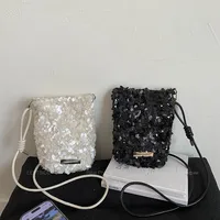 LEFTSIDE Mini paillettes sacs à bandoulière pour femmes 2025 concepteur nouvelle soirée Bling Bling sac à bandoulière sacs à main et sacs à main 5