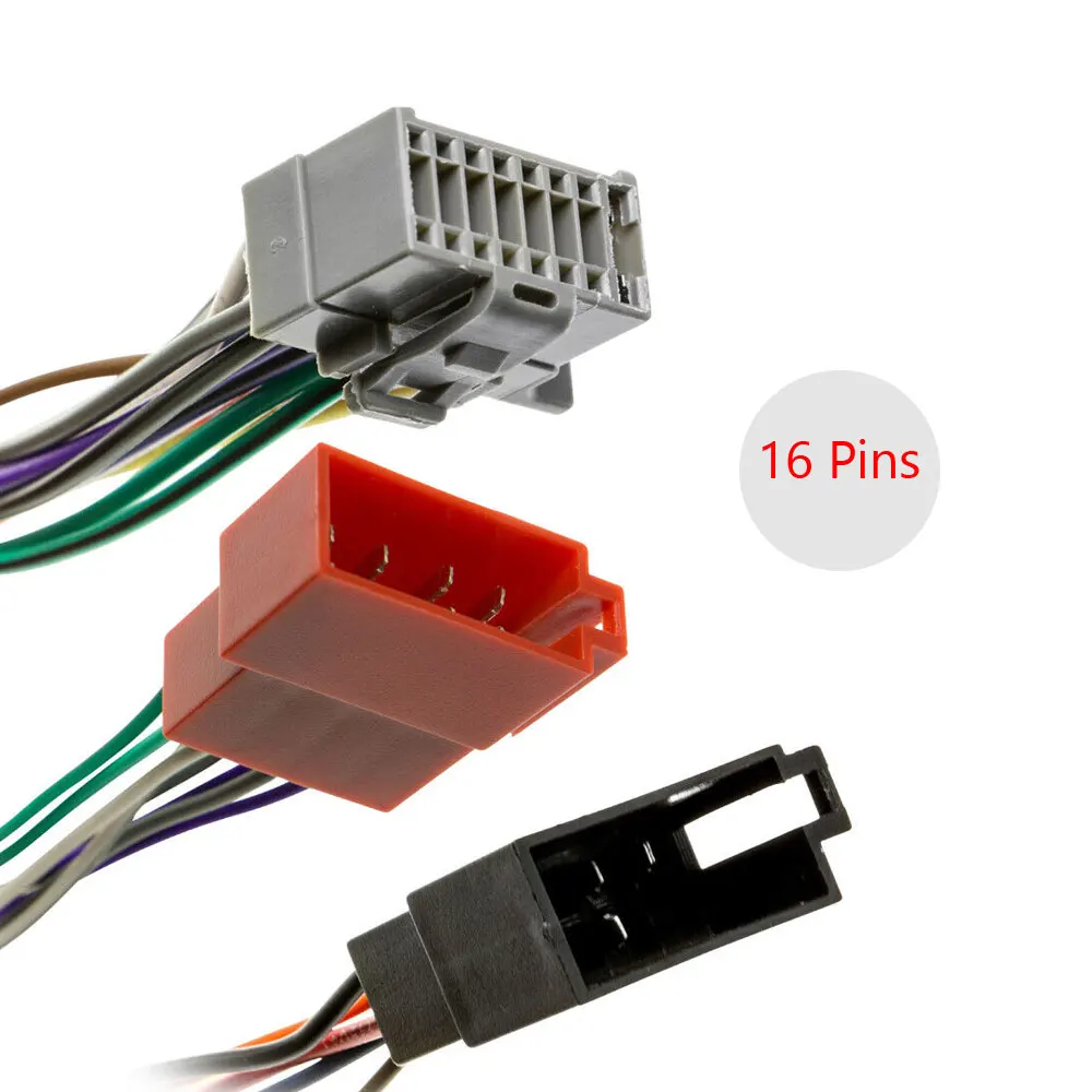 16 Pin Car Radio Iso Male Adapter Cable Din Wiring Harness