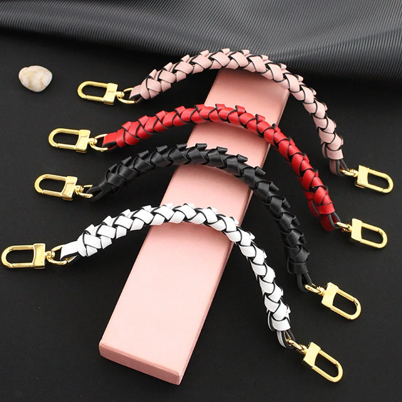 TINBERON Handbag Handle Strap Fits For Bucket Bag Short Weave Bag Strap Vachetta Leather Luxury Bag Handle Strap Bag Accessories
