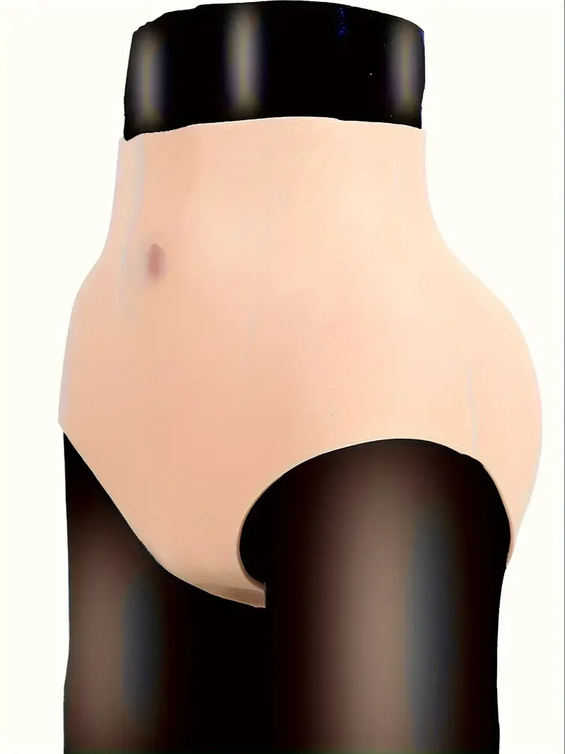 MALETOFE Silicone Underwear Butt Hip Enhancer Silicone Full Hip Pants Thick Hips Female Enhancement Pants Cosplay Fake Vagina
