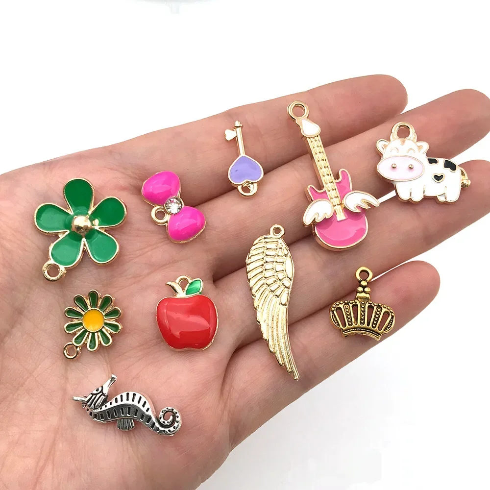 DIY Jewelry Bracelet Mix Tibetan Alloy KC Charm for Jewelry Making Earrings Necklace Pendant