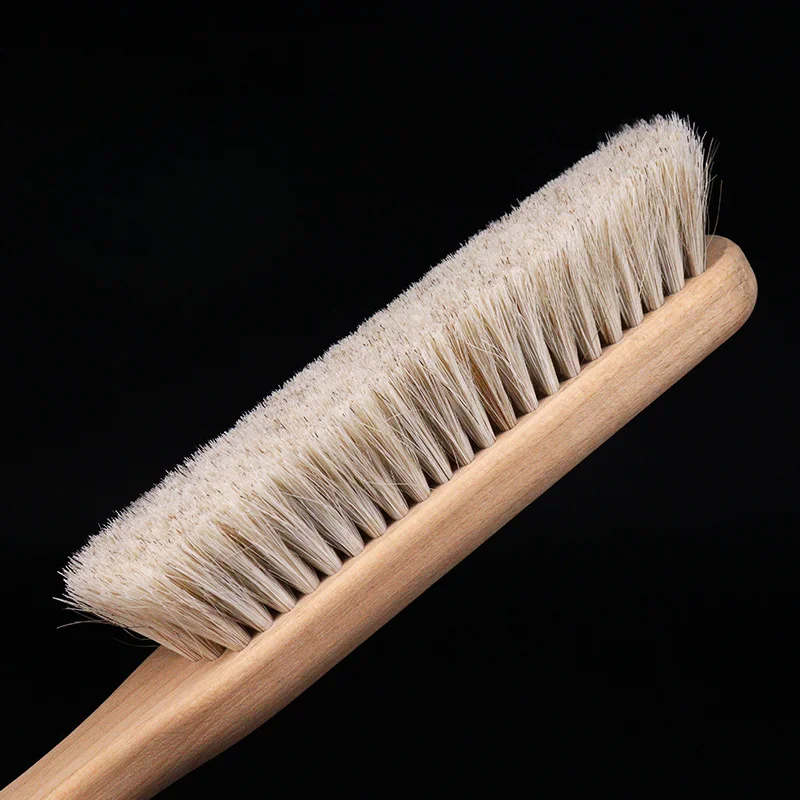 Long Handle Horse Hair Long Handle Soft Shoe Brush Bed Sweeping Brush Coat Cleaning Brush Shoe Polish Brush 3