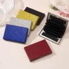 Rhinestone StainlessSteel Credit Card Holder Men Slim Anti Protect Travel ID Cardholder Women Rfid Wallet Metal Case Porte Carte 2