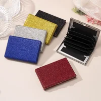 Rhinestone StainlessSteel Credit Card Holder Men Slim Anti Protect Travel ID Cardholder Women Rfid Wallet Metal Case Porte Carte 2