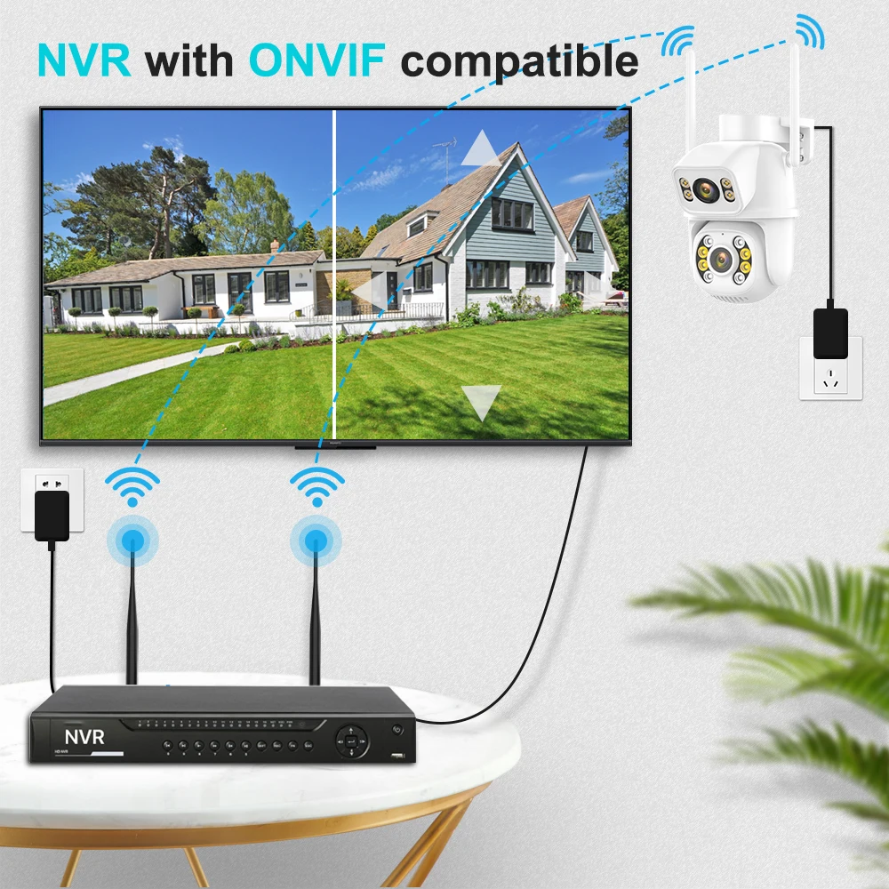 ߿ PTZ    ũ AI ü , Onvif P2P    ī޶, iCSee, 8MP 4K HD  IP ī޶