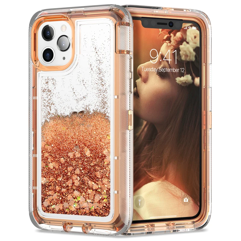 Custodia Per IPhone 13 Con Brillantini - Antiurto In Silicone E TPU, Protezione Anti Graffio Per Ragazze - Nero