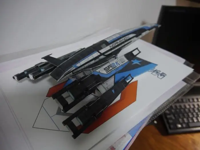 Mass Effect SR 2 Spacecraft 3D Paper Model DIY,3d paper model