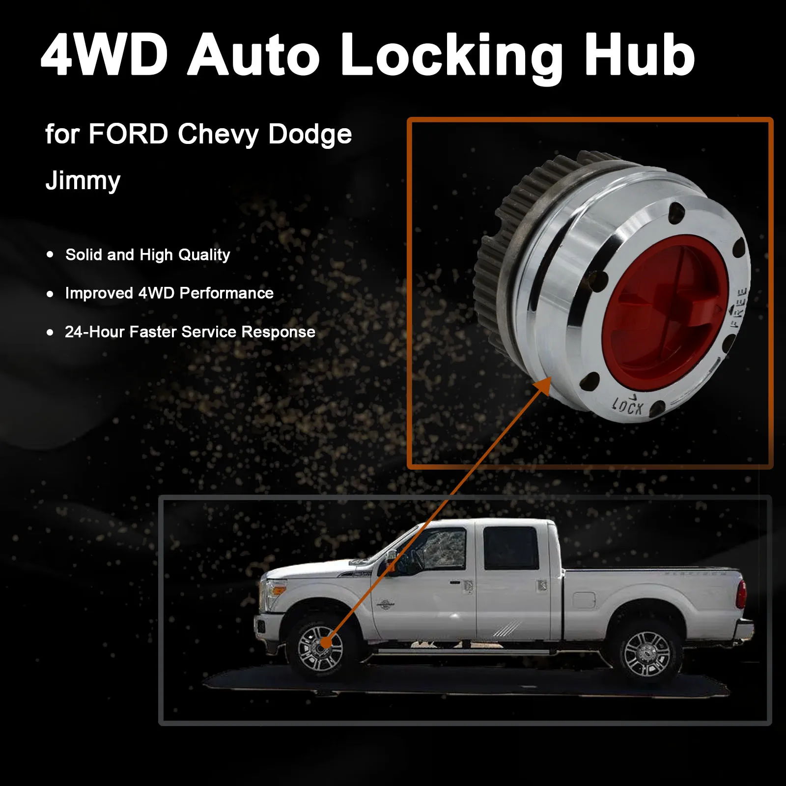1 pieces x FOR Ford Bronco pickup Suburban Blazer Jimmy Chevy Dodge Free wheel locking hubs B027HP AVM418HP