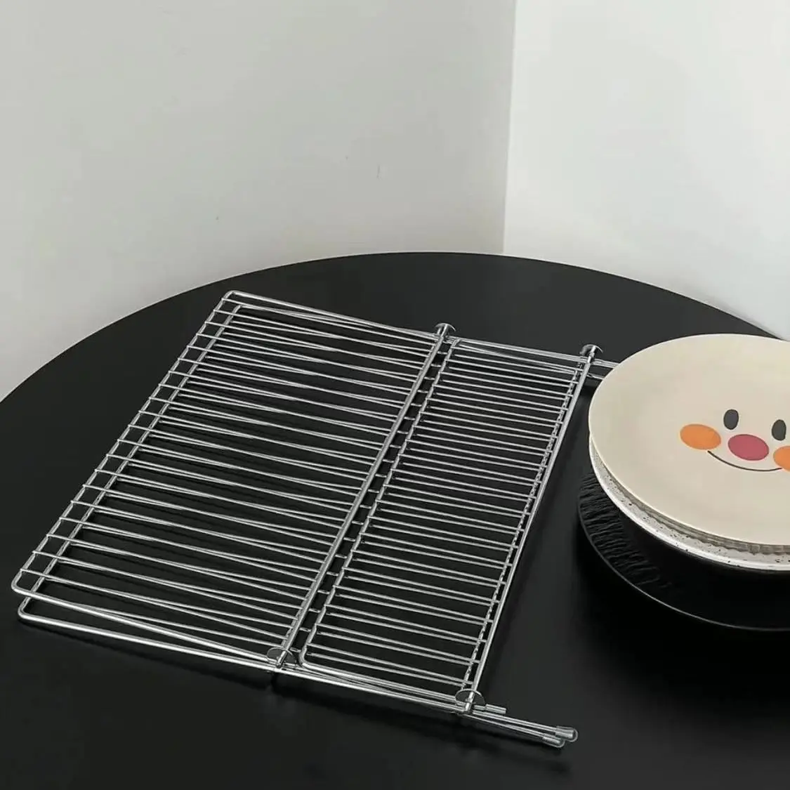 X-shaped foldable double layer drainage rack, kitchen countertop, water tray, kitchen dishes, chopsticks storage rack 6