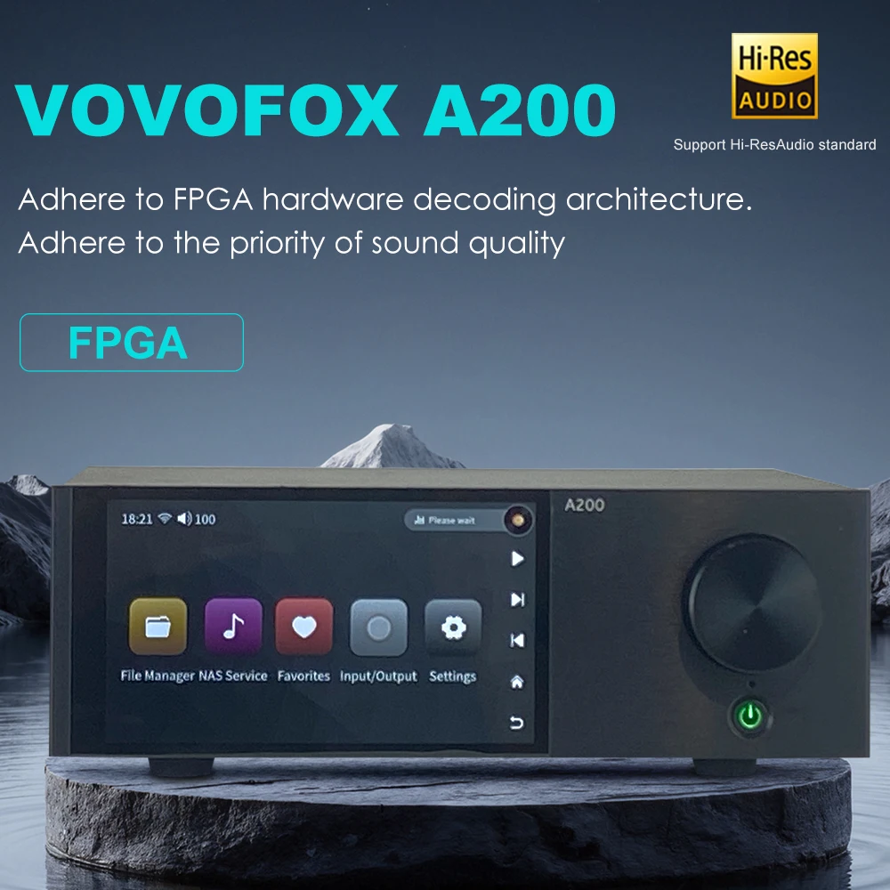 VOVOFOX HiFi Lossless Music Player A200 FPGA Decoding Hi-Res Audio