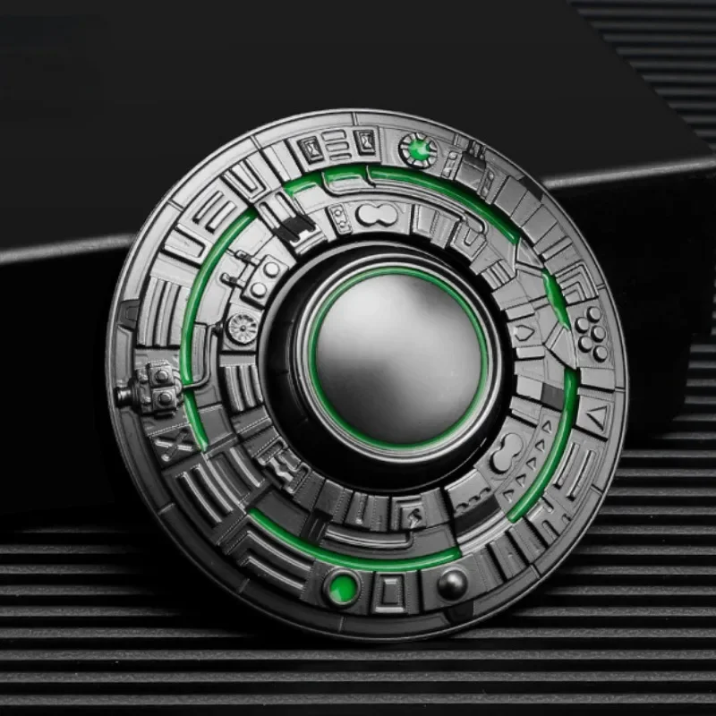 Metal Stress Relief EDC Boy Cool Luminous UFO Fingertip gyroscope Ultra-long Finger Desk Rotating Toy Adults Fidget Spinner