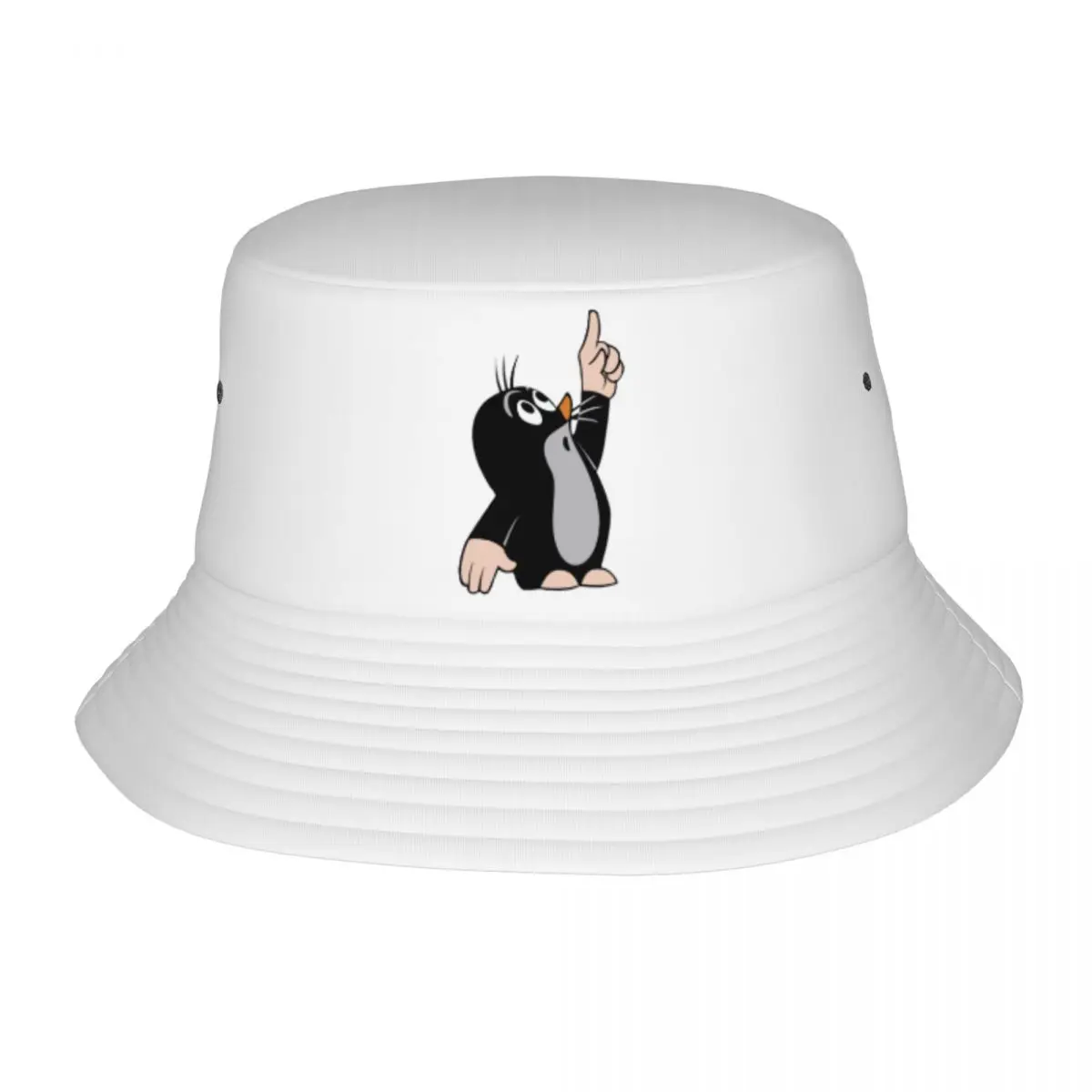 

Travel Headwear Mole Pointing Stuff Bob Hats Trendy Hot Sun Hats Krtek Little Maulwurf Cute Cartoon Bob Fishing Hats Camping